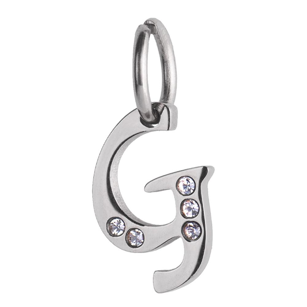 Foto 2 pulgar | Charm para Pulsera Letra G Luckyly Lizzy Plata