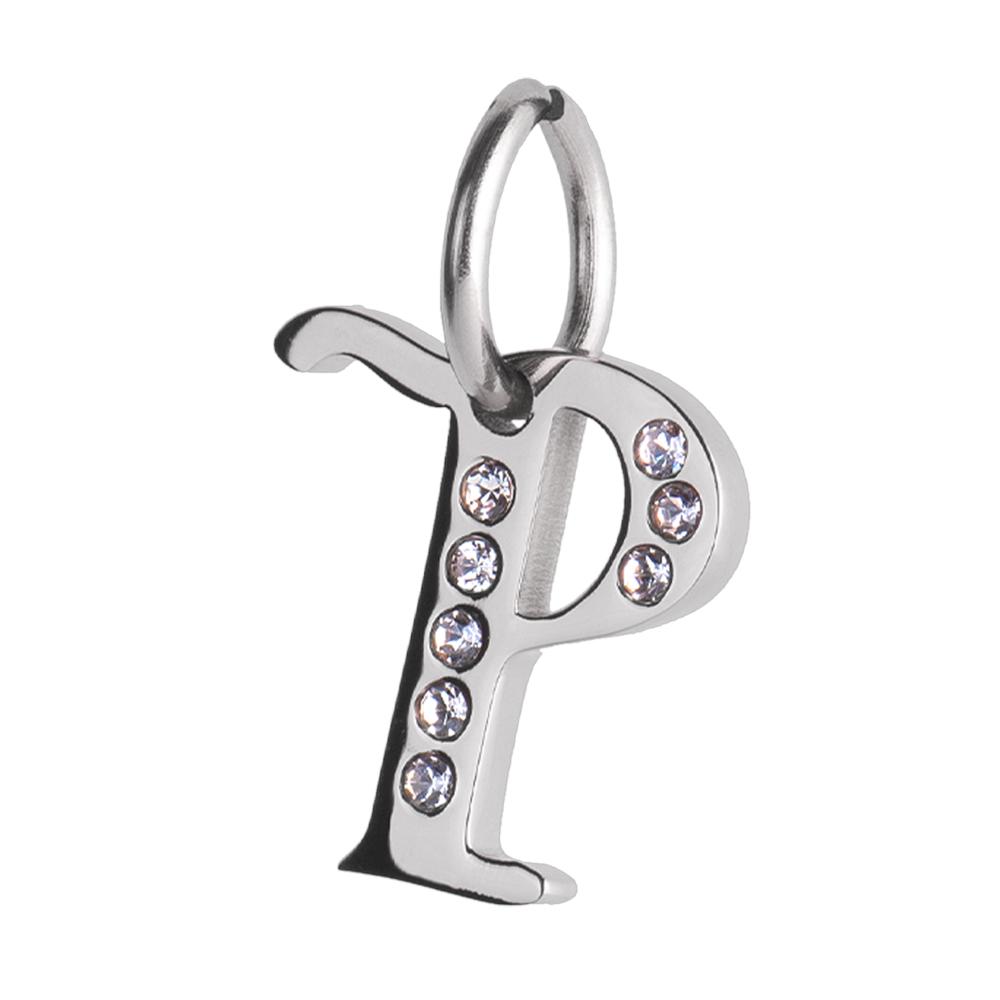 Foto 2 pulgar | Charm para Letra P Luckyly Lizzy Plata