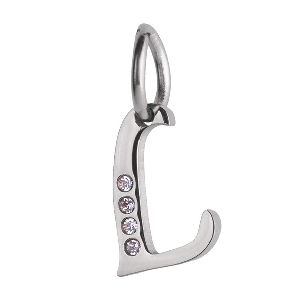 Foto 2 pulgar | Charm para Letra L Luckyly Lizzy Plata