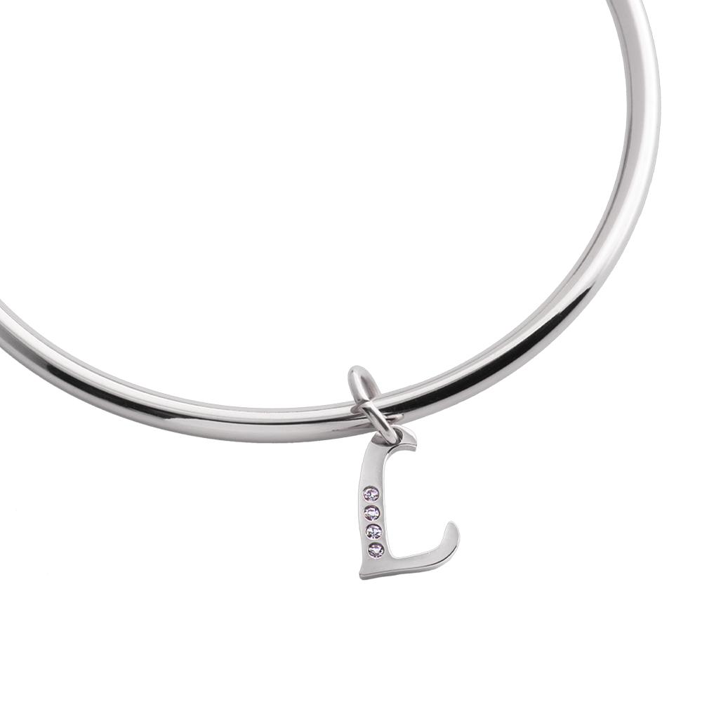 Foto 3 pulgar | Charm para Letra L Luckyly Lizzy Plata