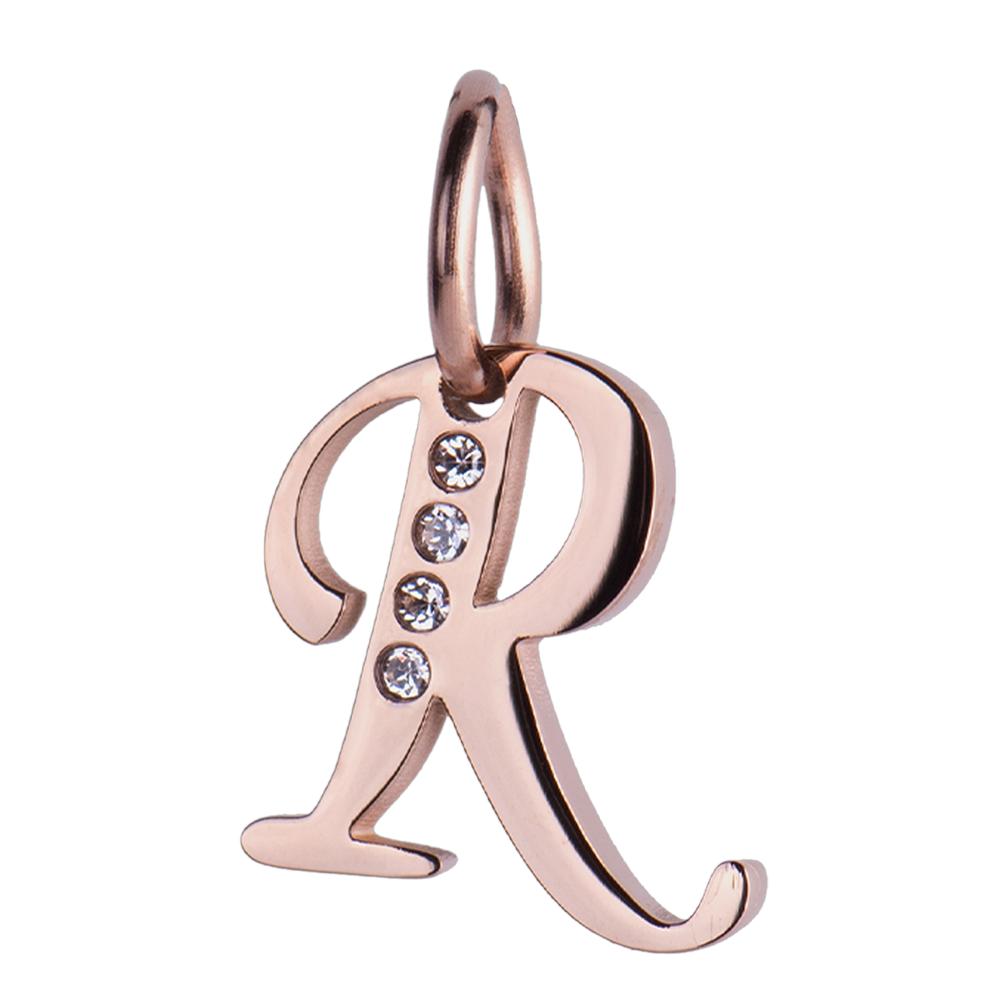 Foto 2 pulgar | Charm para Pulsera Luckyly Lizzy Oro Rosa Letra R