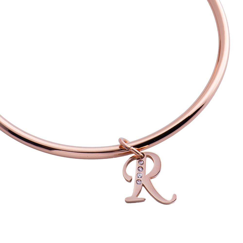 Foto 3 pulgar | Charm para Pulsera Luckyly Lizzy Oro Rosa Letra R