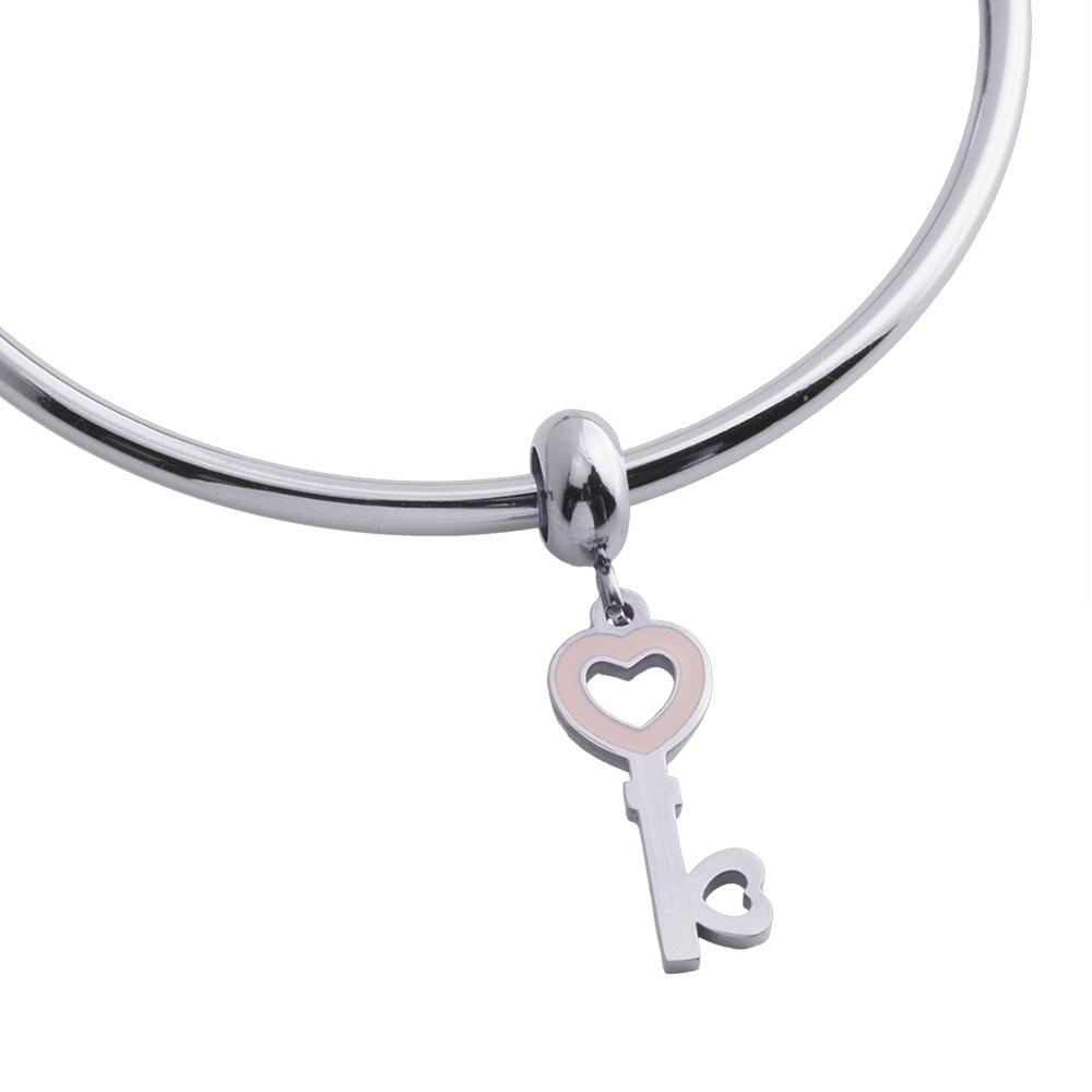 Foto 2 | Charm para Pulsera Dije de Llave Corazón Luckyly, Modelo Fiona Plata
