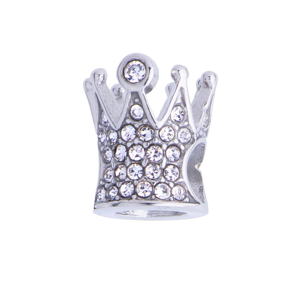 Charm para Pulsera Dije de Corona Luckyly, Modelo Crown Plata