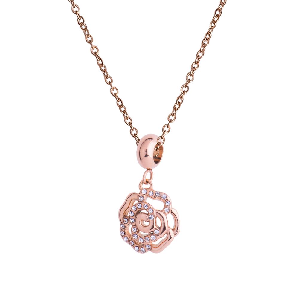 Foto 5 pulgar | Charm para Pulsera Dije de Flor Luckyly, Modelo Daisy Oro Rosa