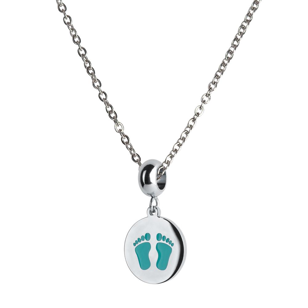 Foto 4 pulgar | Charm para Pulsera Dije de Huellitas de Bebé Niño Luckyly, Modelo Capri Plata