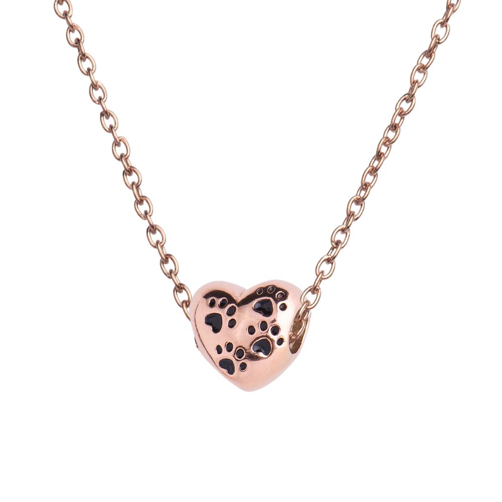 Foto 4 | Charm para Pulsera Dije de Corazón y Huellas de Perro Luckyly, Modelo Dora Oro Rosa