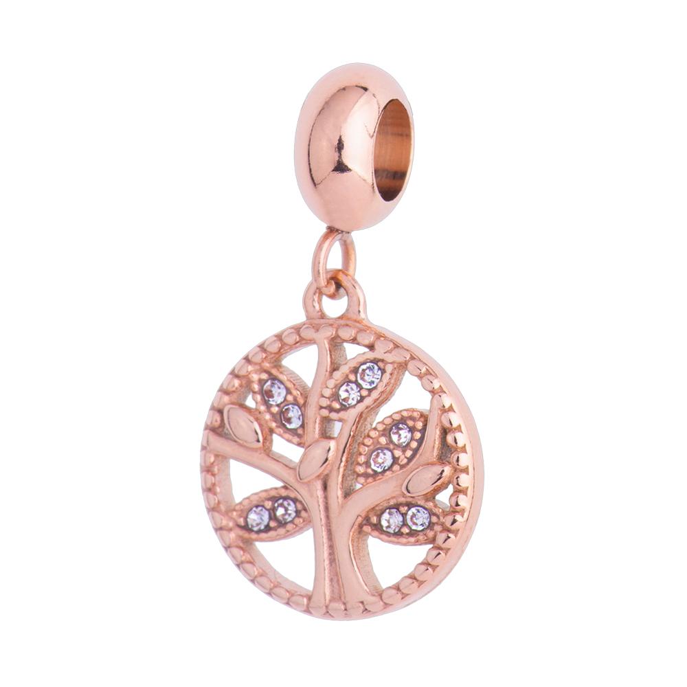 Foto 1 | Charm para Pulsera Dije de Árbol de la Vida Luckyly, Modelo Life Oro Rosa