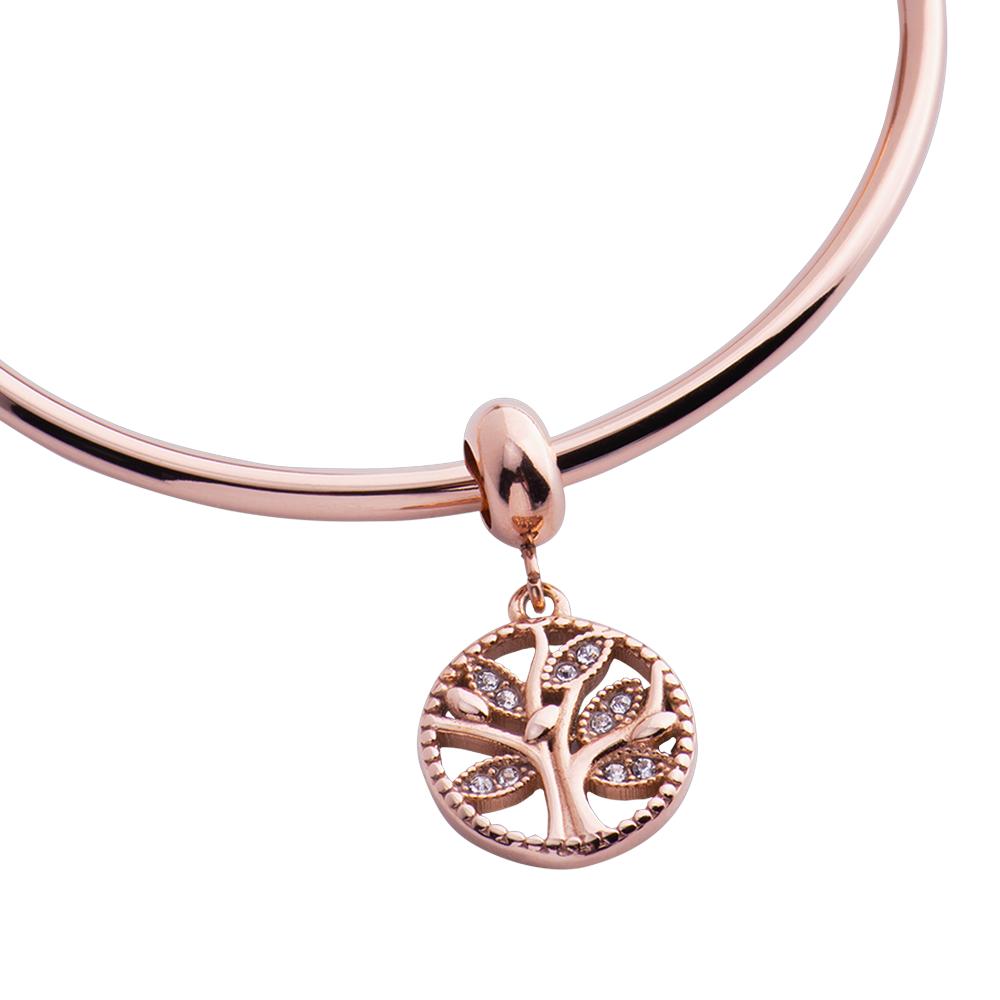 Foto 2 | Charm para Pulsera Dije de Árbol de la Vida Luckyly, Modelo Life Oro Rosa