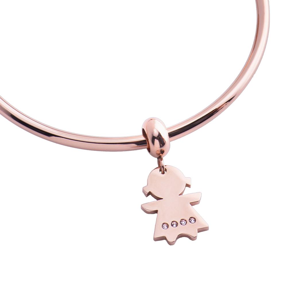 Foto 2 | Charm para Pulsera Dije de Niña Luckyly, Modelo Abby Oro Rosa