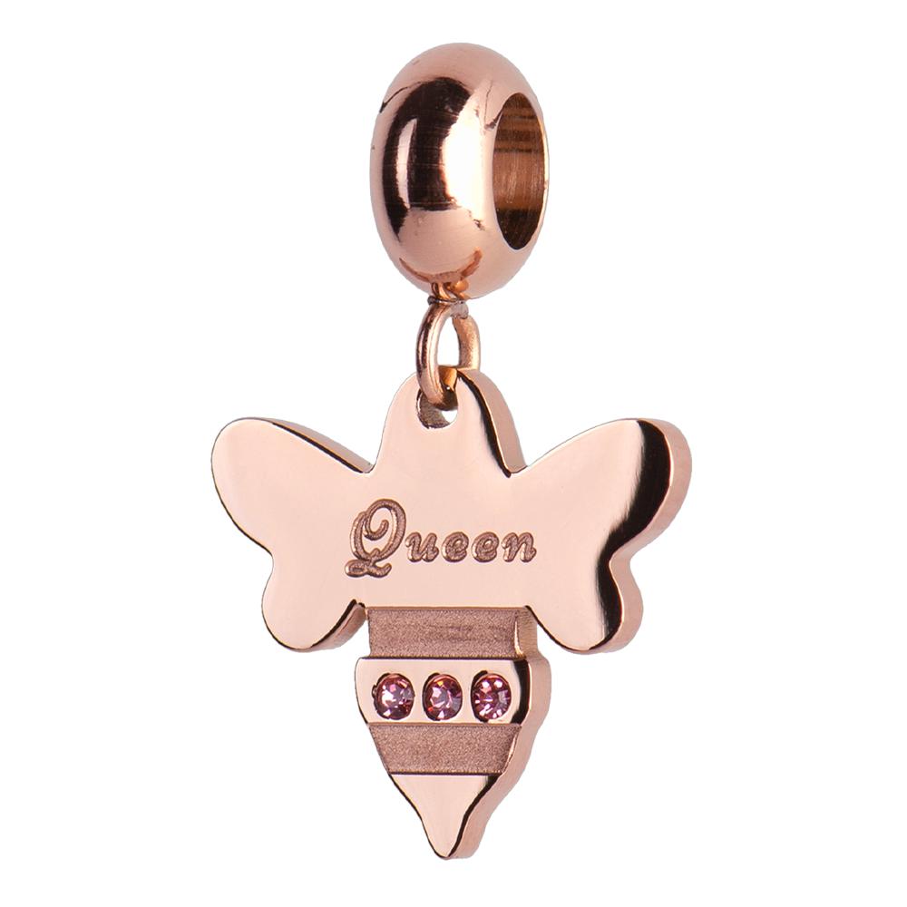 Charm para Pulsera Dije de Abeja Luckyly, Modelo Bee Oro Rosa