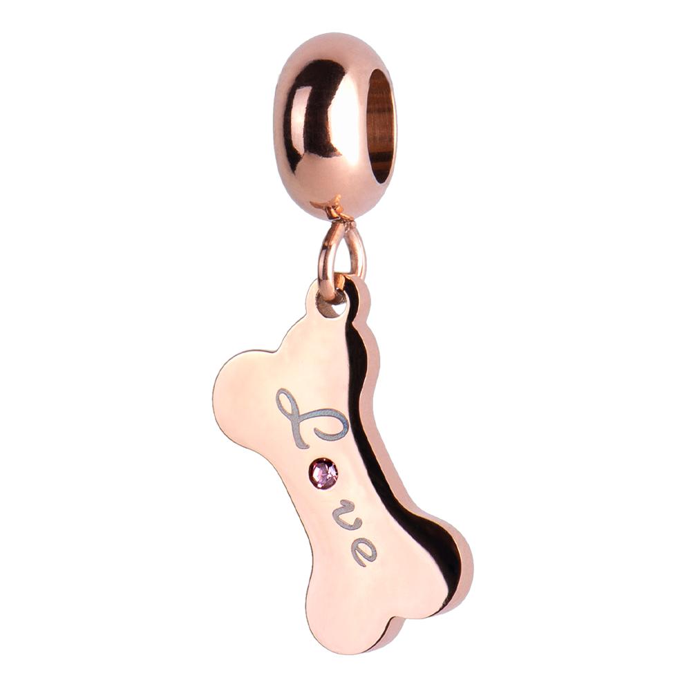 Foto 2 pulgar | Charm para Pulsera Dije de Hueso de Perro Luckyly, Modelo Fetch Oro Rosa