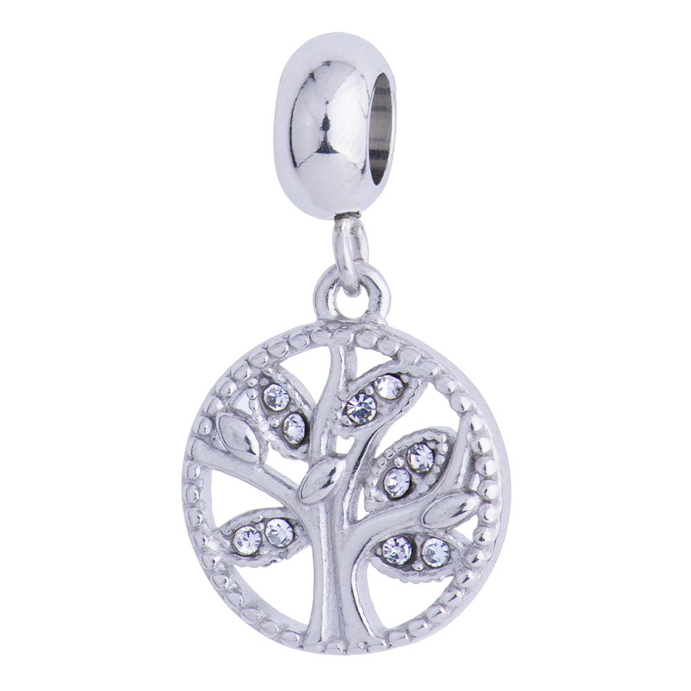 Charm para Pulsera Dije de Árbol de la Vida Luckyly, Modelo Life Plata