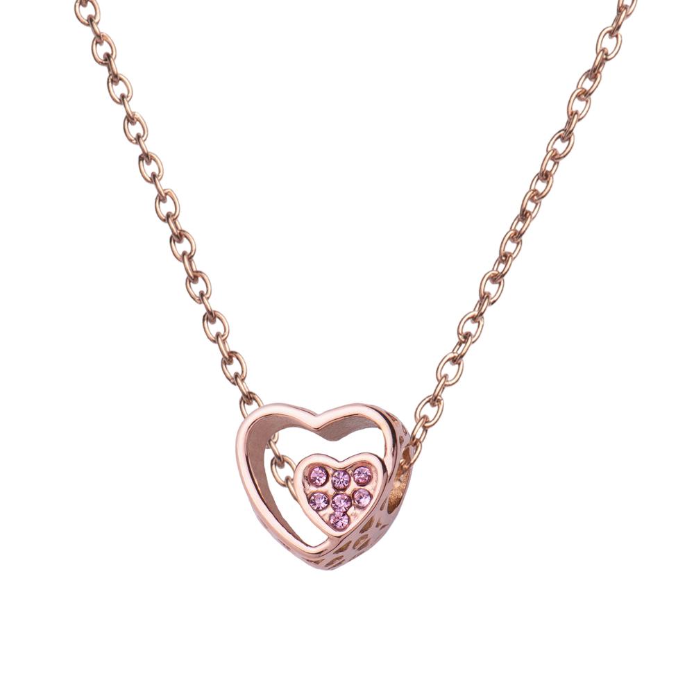 Foto 4 | Charm para Pulsera Dije de Corazón Doble Luckyly, Modelo Talia Oro Rosa