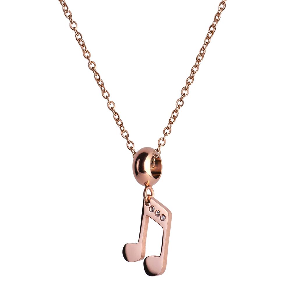 Foto 5 pulgar | Charm para Pulsera Dije de Nota Musical Luckyly, Oro Rosa