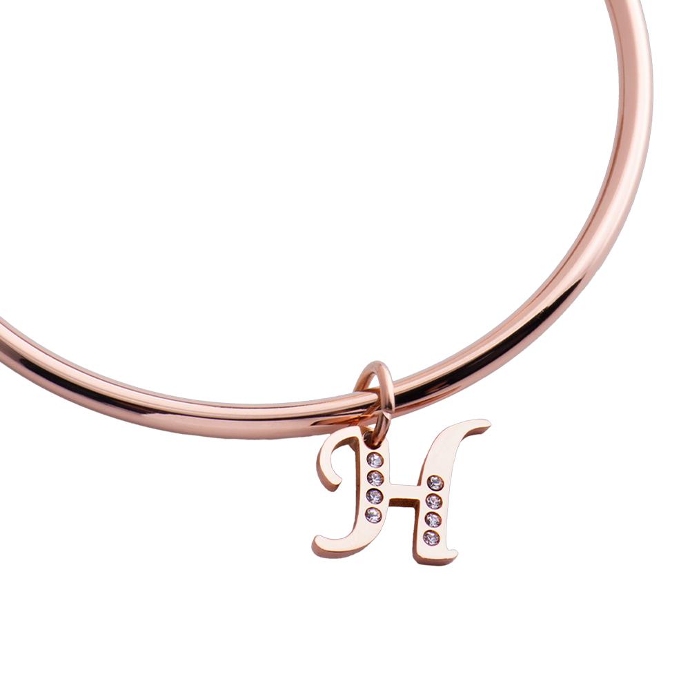 Foto 2 | Charm para Pulsera Inicial H Luckyly Lizzy Oro Rosa