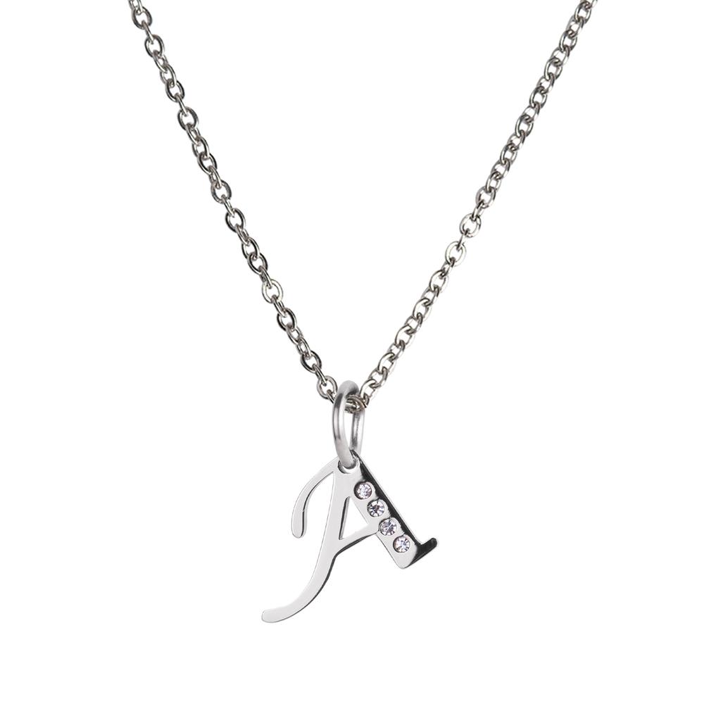 Foto 5 pulgar | Charm para Pulsera Dije Inicial Letra Luckyly, Modelo Lizzy Plata, Letra A