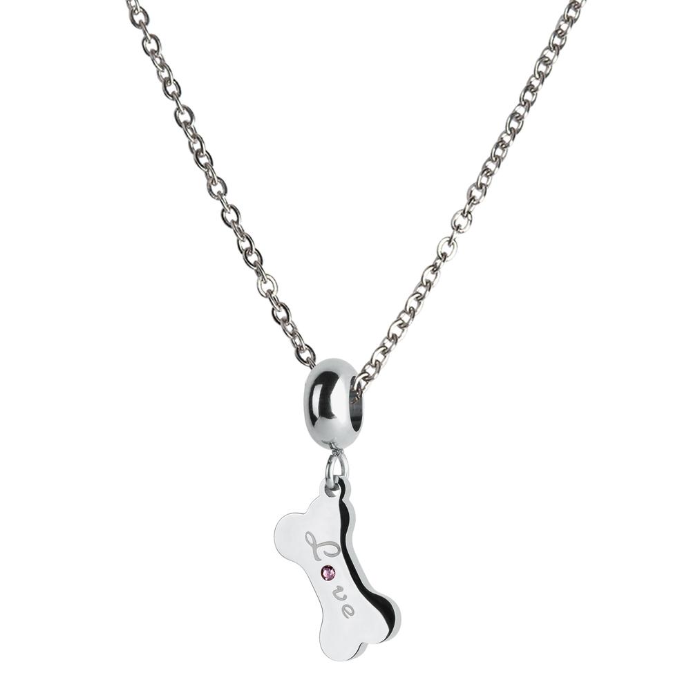 Foto 5 pulgar | Charm para Pulsera Dije de Hueso de Perro Luckyly, Modelo Fetch Plata