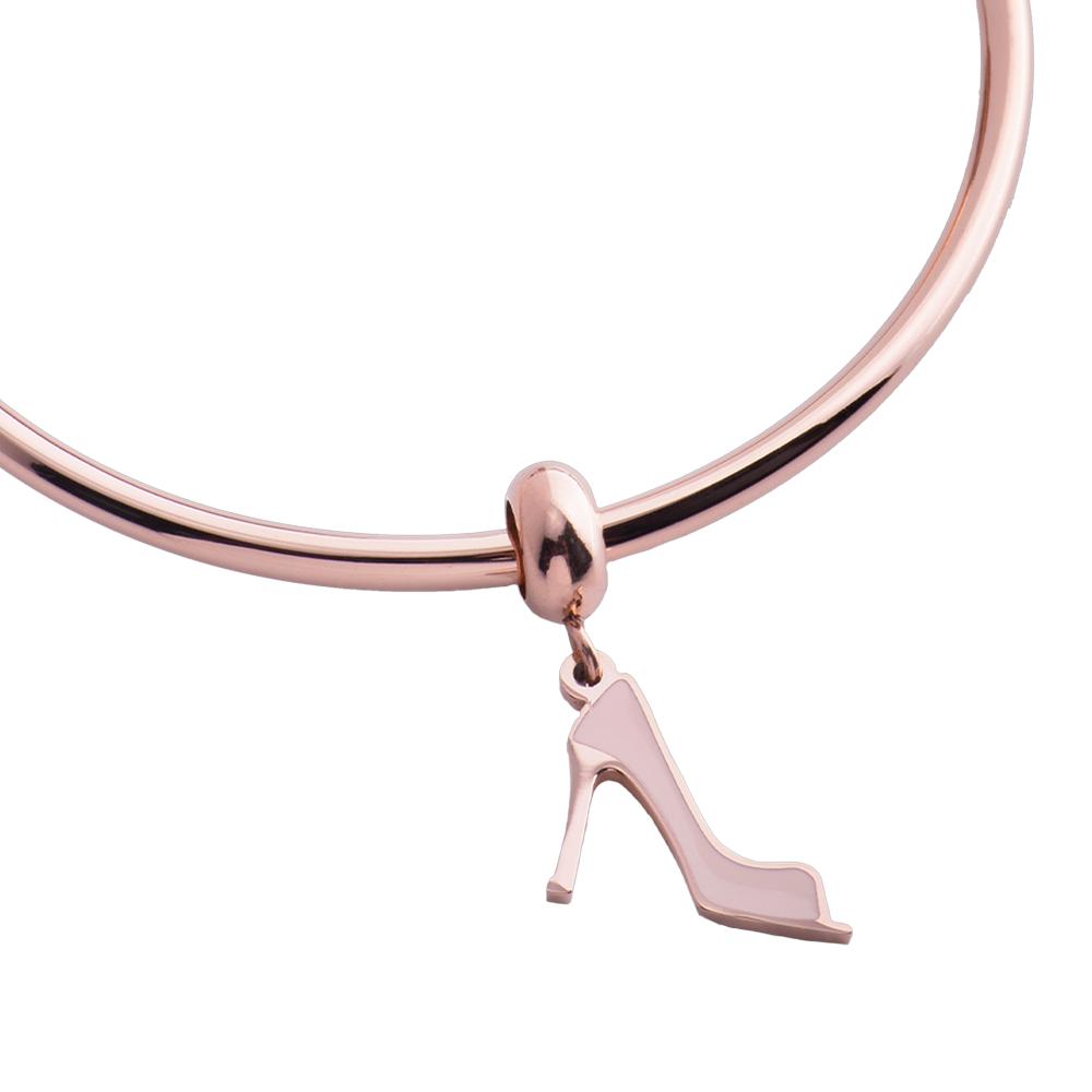 Foto 2 | Charm para Pulsera Dije de Zapatilla Rosa Luckyly, Modelo Stiletto Oro Rosa