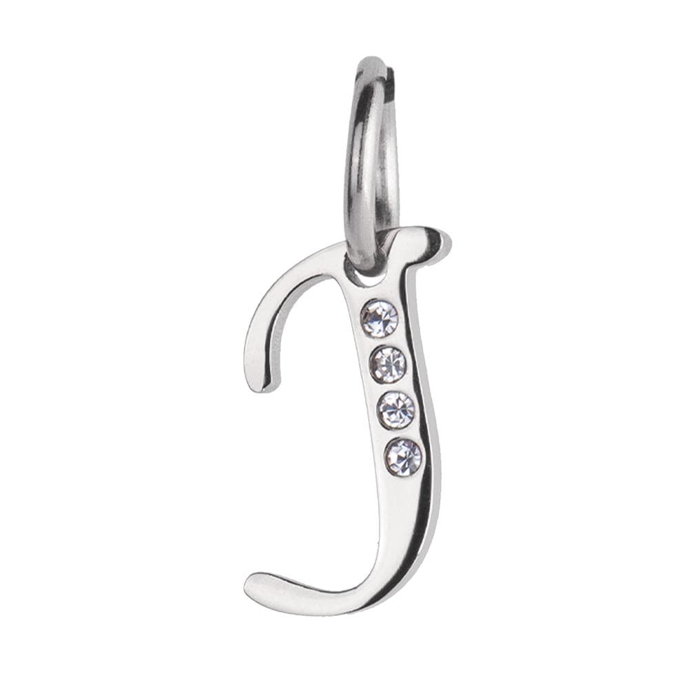 Charm para Pulsera Dije Inicial Letra Luckyly, Modelo Lizzy Plata, Letra J $199