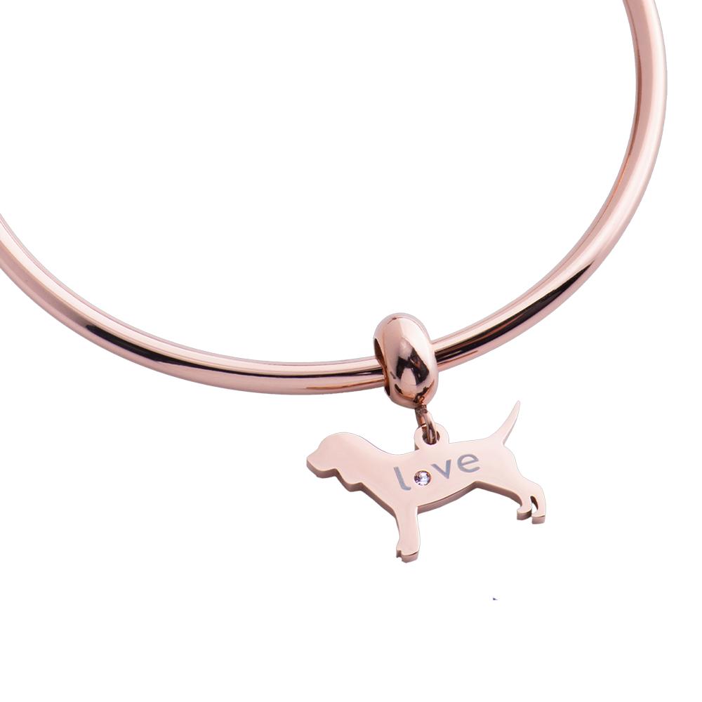 Foto 2 | Charm para Pulsera Dije de Perro Luckyly, Modelo Doggy Oro Rosa