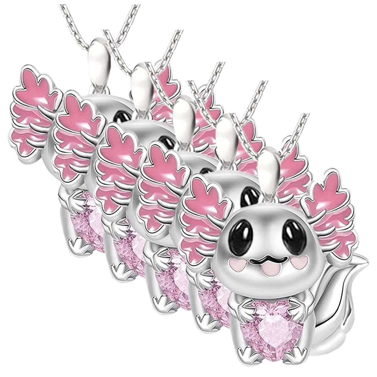 Cadena de Axolotl High Mónaco Mxaxk-005 5 Piezas Plata Y Rosa $636