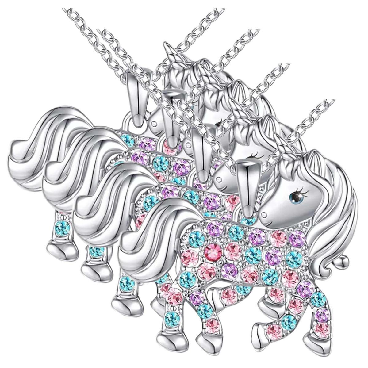 Cadenas Hermosas De Unicorniohigh Monaco Mxkui-004 4 Piezas Plata