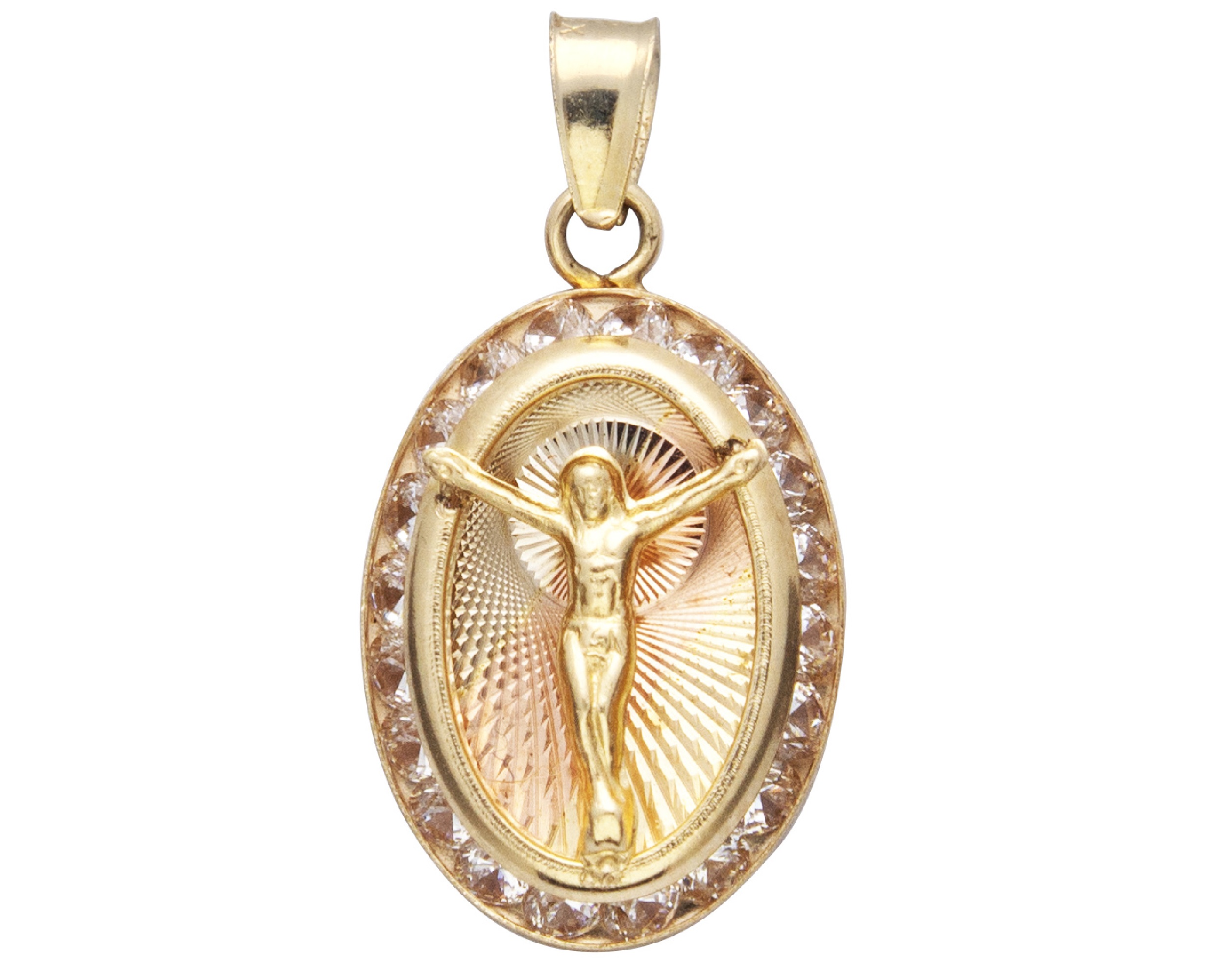 Medalla Cristo Oval Horoz 10k C828