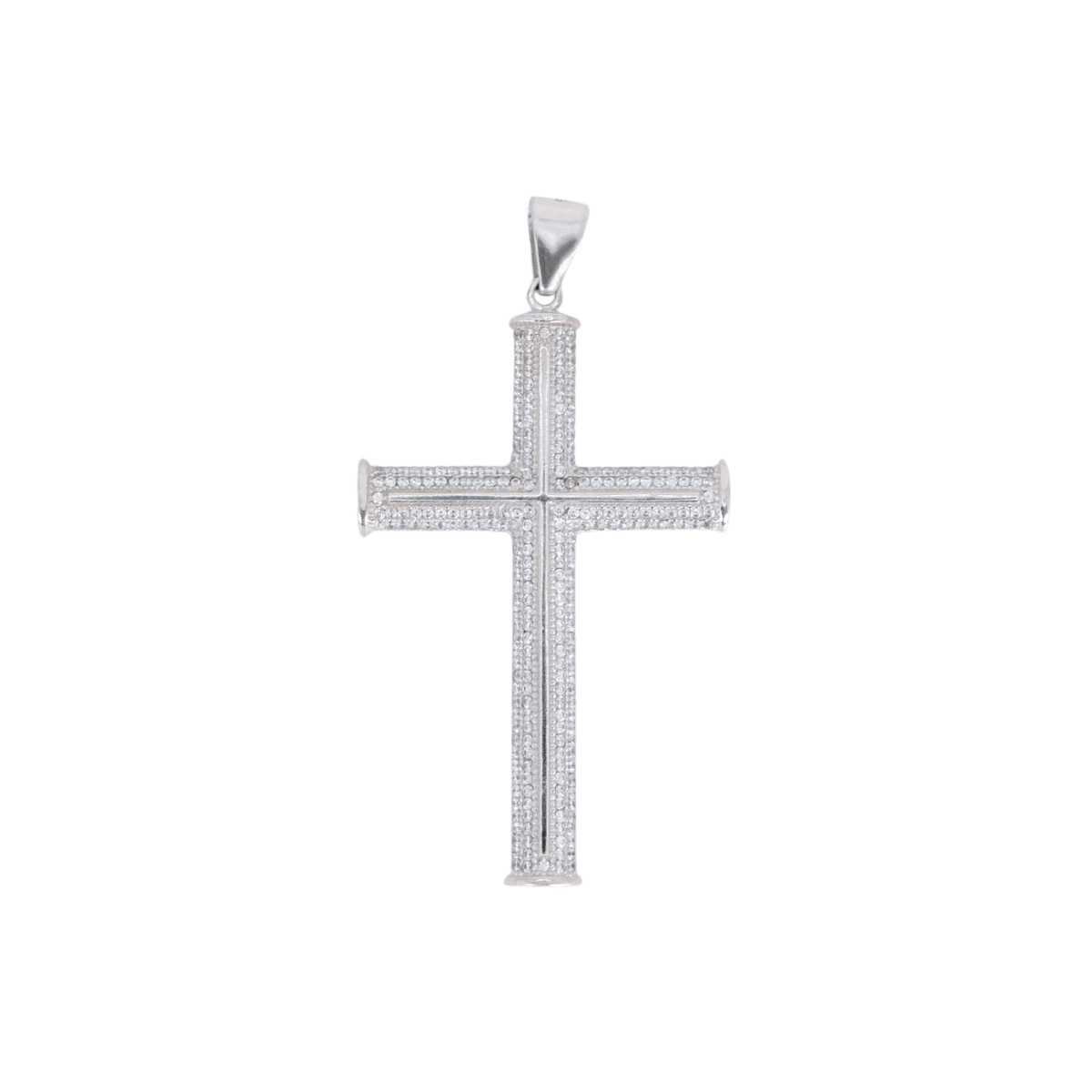 Dije Cruz Crixus Joyería Plata .925 Zirconia