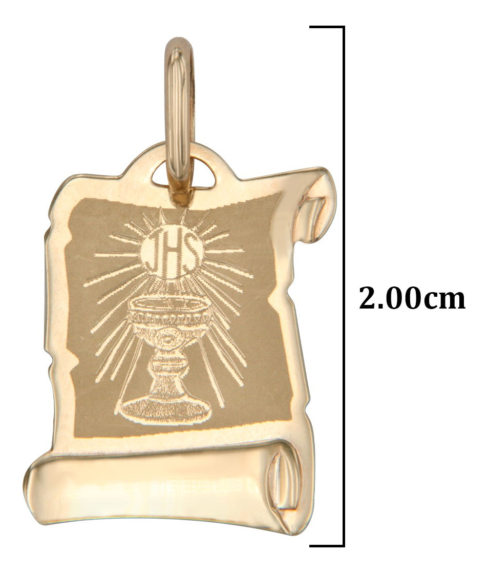 Foto 8 pulgar | Medalla del Cáliz Italiana de Oro de 10k