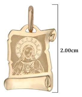 Foto 7 | Medalla del Sagrado Corazón de Oro de 10 k