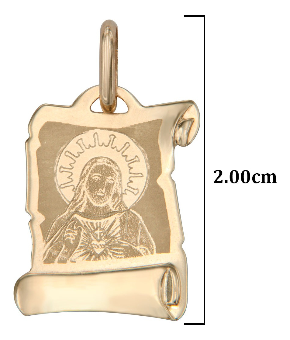 Foto 3 pulgar | Medalla de Oro 14k Sagrado Corazón de Jesús