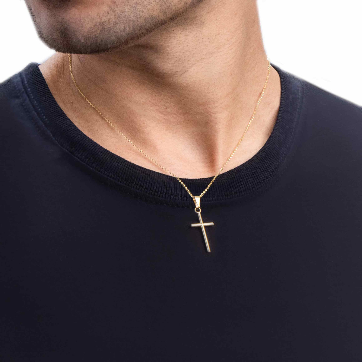 Foto 4 pulgar | Dije de Cruz Oro 14k