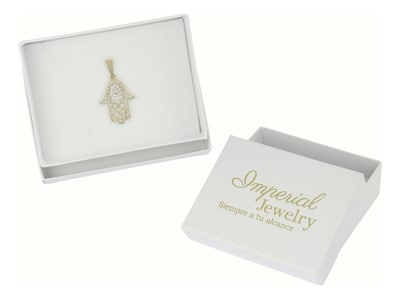 Foto 3 | Dije En Figura De Mano De Fátima Con Incrustación De Zirconia En Oro 10k