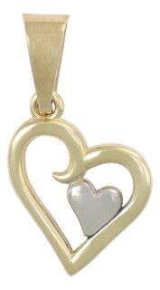 Foto 1 | Dije En Figura De Corazones, En Oro 10k 1.40 Grm