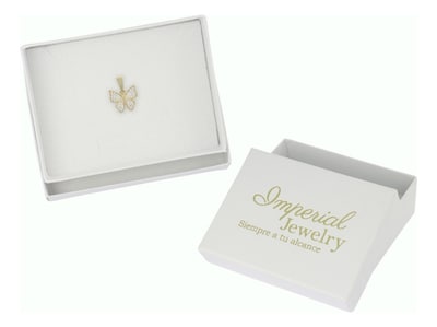 Foto 3 | Dije En Figura De Mariposa Con Incrustacion De Zirconia En Oro De 10k 1.7 Grm