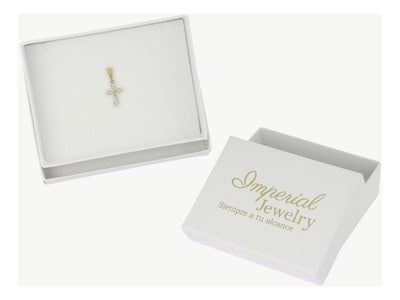 Foto 3 | Dije Figura De Cruz Semi Diamantada En Oro 10k