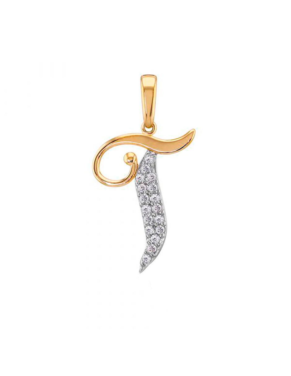 Foto 2 pulgar | Dije Letra T 10k Oro