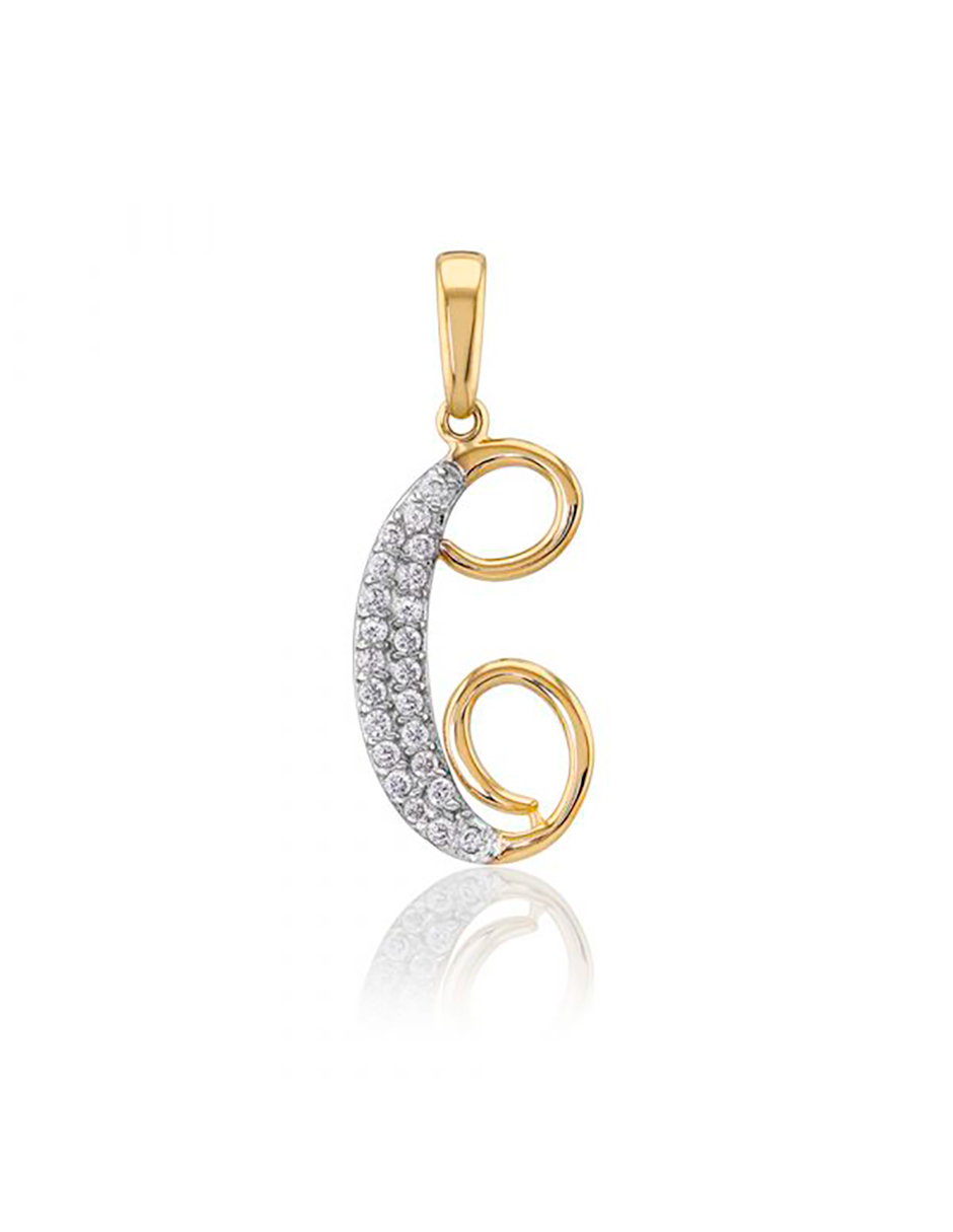 Foto 2 pulgar | Dije Letra C 10k Oro