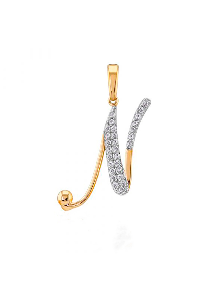 Foto 2 pulgar | Dije Letra N 10k Oro