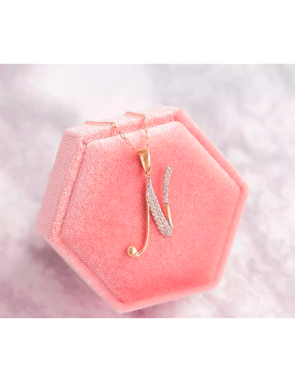 Foto 3 pulgar | Dije Letra N 10k Oro