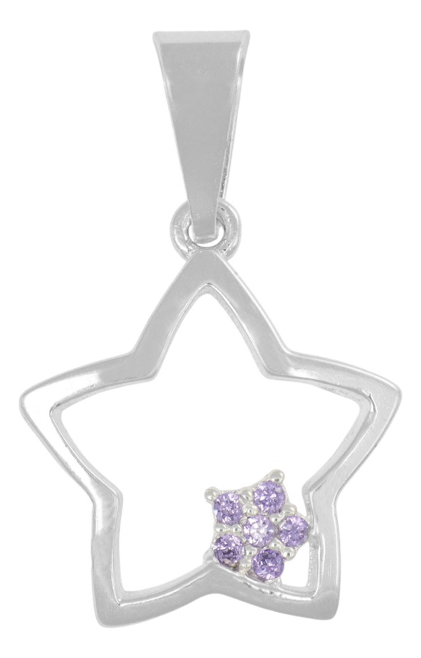 Foto 2 pulgar | Dije  De Plata 925 De Estrella Con Zirconia