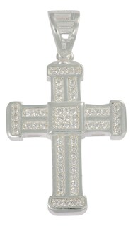Foto 1 | Dije Turco De Plata 925 De Cruz Clasica Con Zirconia
