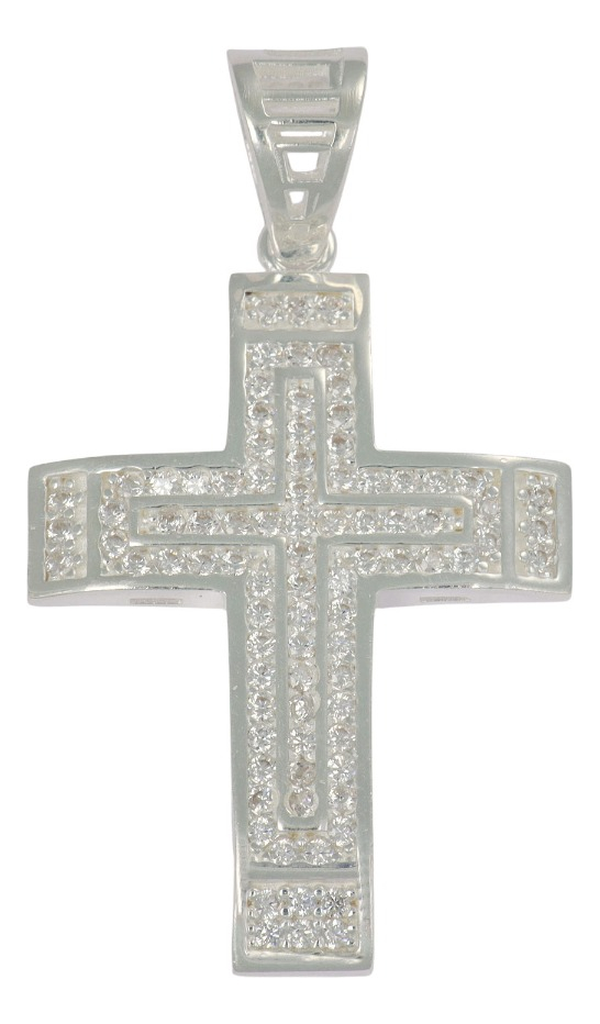 Foto 1 | Dije Turco De Plata 925 De Cruz Elevada Con  Zirconia