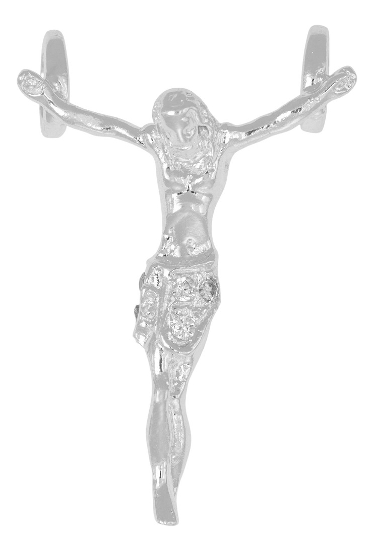 Foto 2 pulgar | Dije  De Plata Ley 925  De Jesus Con  Zirconia