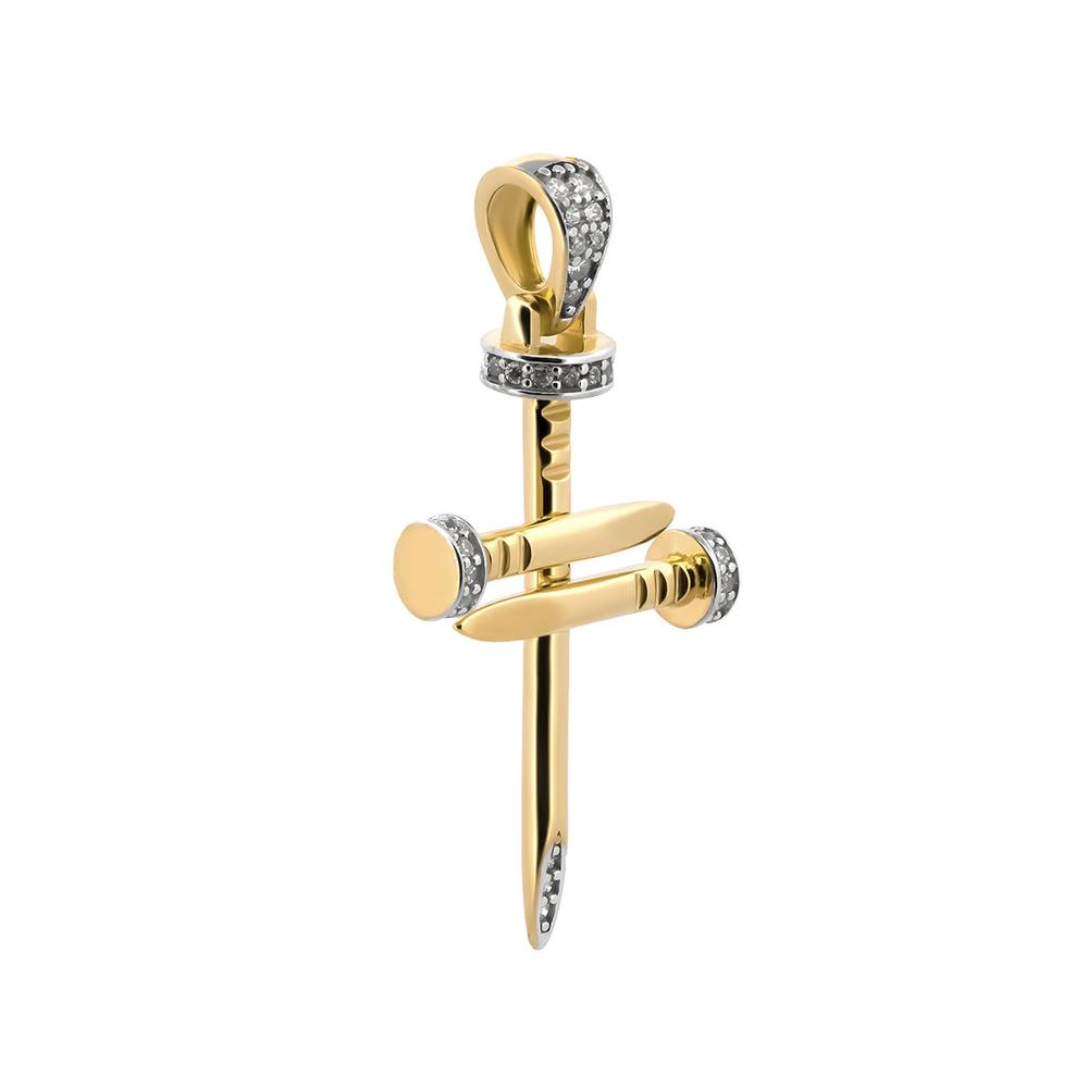 Foto 2 | Dije Cruz Clavos 2.9 Cm 14k