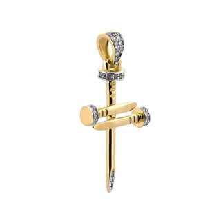 Foto 2 | Dije Cruz Clavos 2.9 Cm 14k