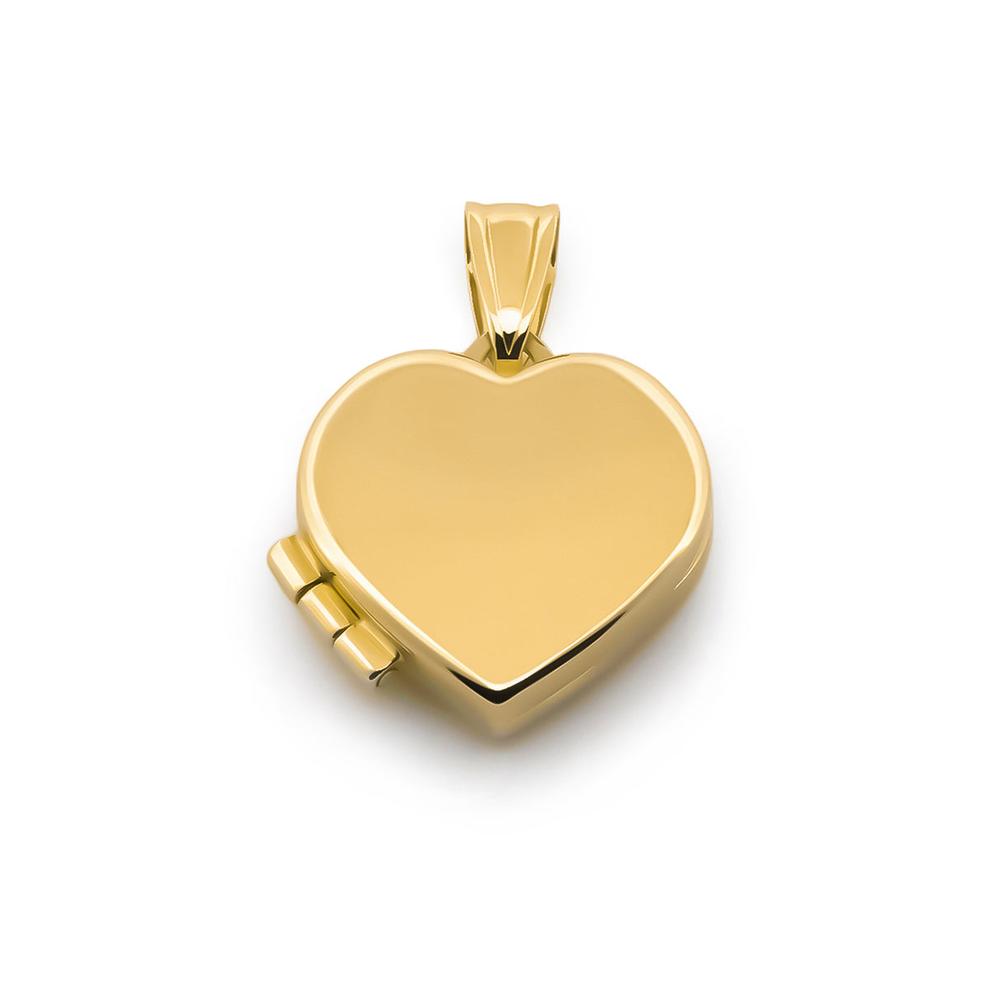Foto 2 pulgar | Dije Corazón Relicario Liso Oro Sólido 10k