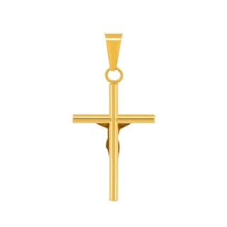 Foto 2 | Dije Cristo Tubo Liso 3.0 Cm Oro Sólido 10k