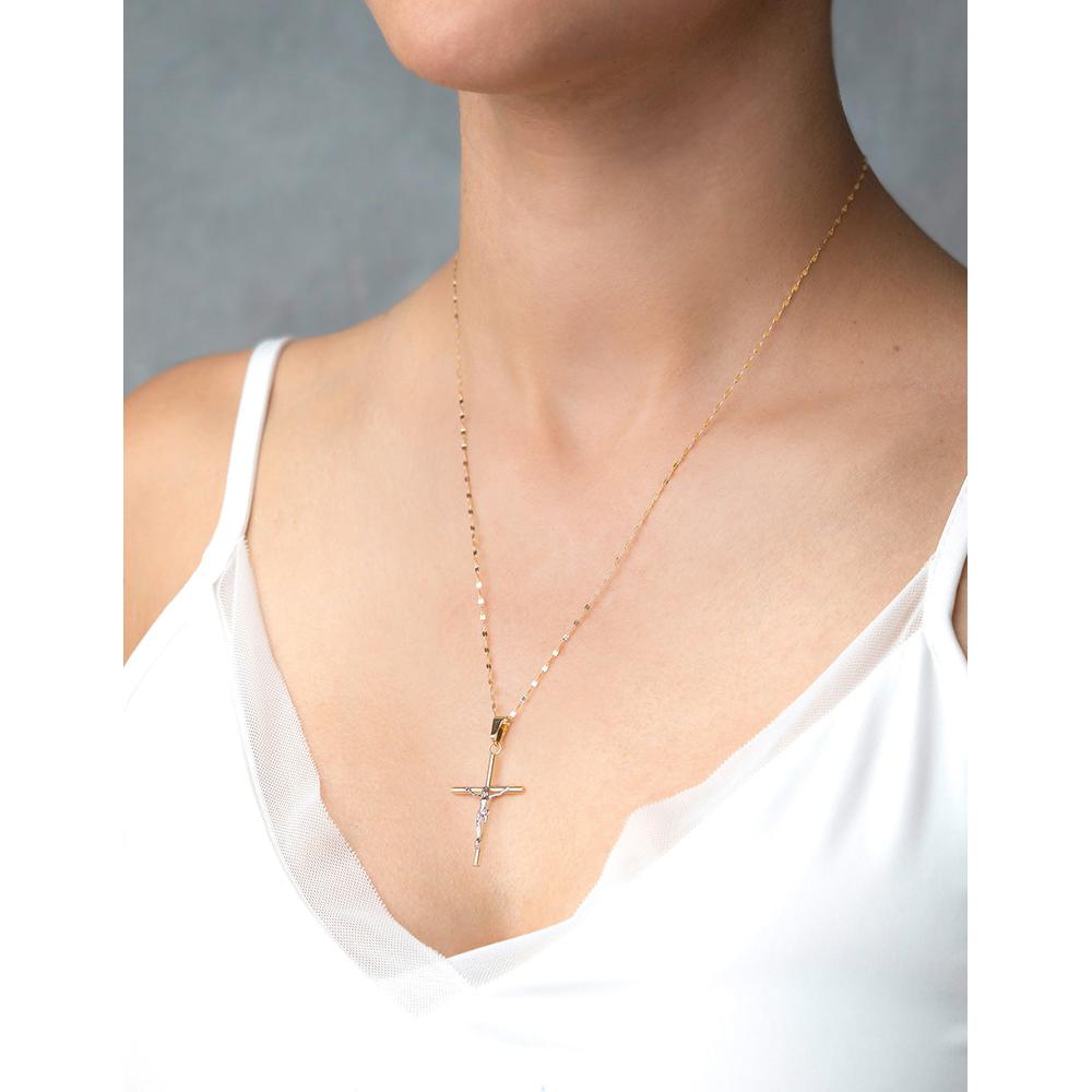 Foto 4 | Dije Cristo Tubo Liso 3.0 Cm Oro Sólido 10k